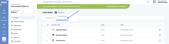 Import danych dzieci1